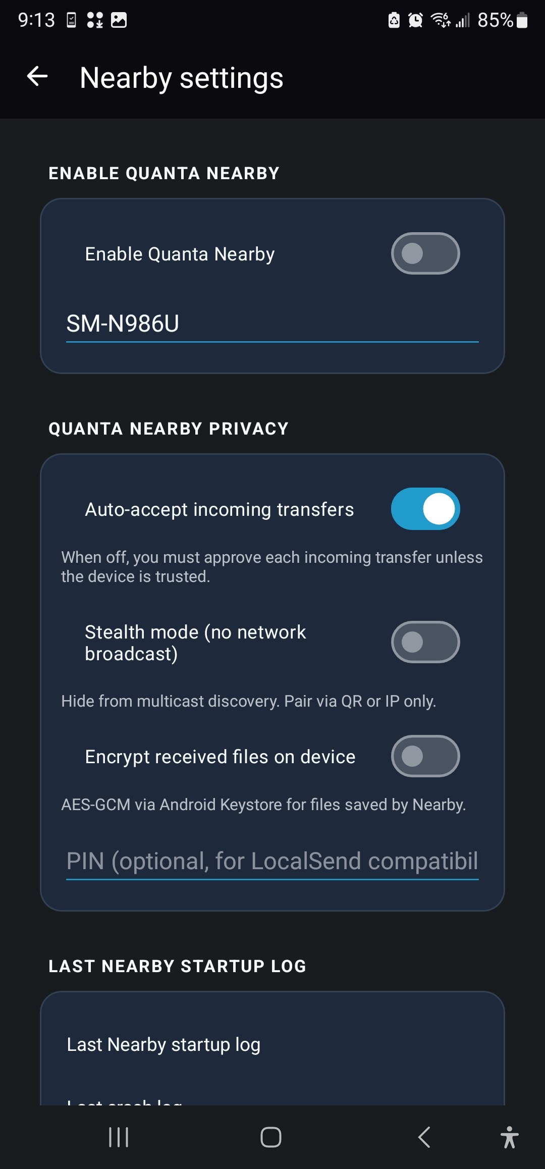 Message thread view